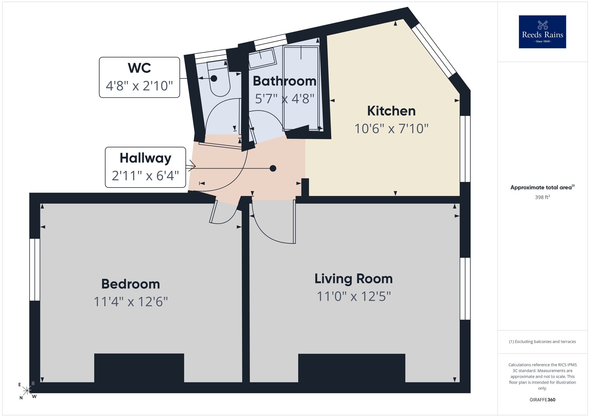 Floorplan of 1 bedroom Flat for sale, St. Michaels Street, Folkestone, Kent, CT20