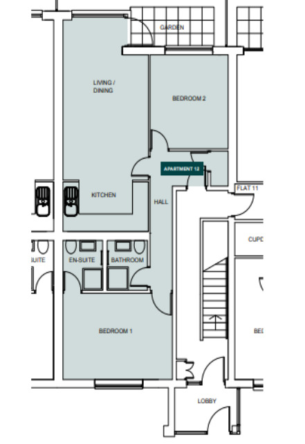 Floorplan of 2 bedroom Flat for sale, South Road, Hythe, Kent, CT21