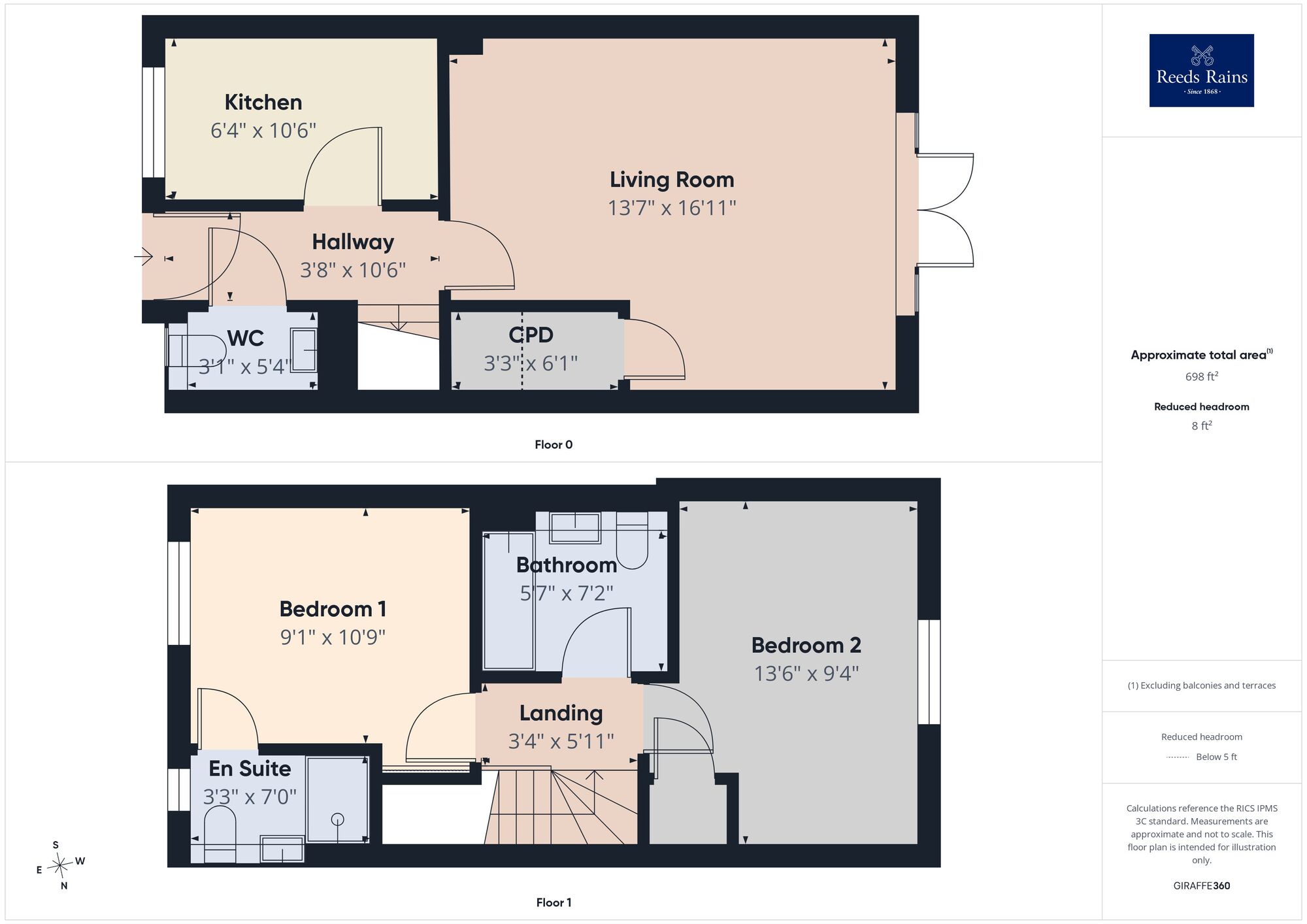 Floorplan of 2 bedroom End Terrace House for sale, Foster Way, Folkestone, Kent, CT20
