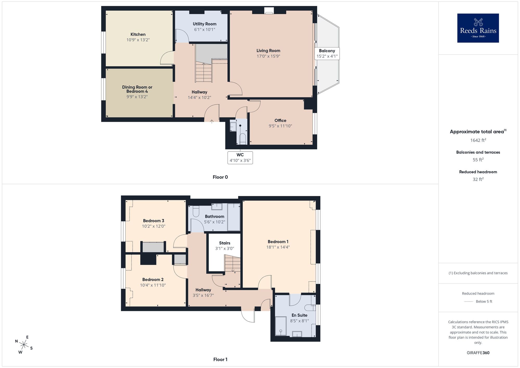 Floorplan of 3 bedroom Flat for sale, Carlton Leas, The Leas, Kent, CT20