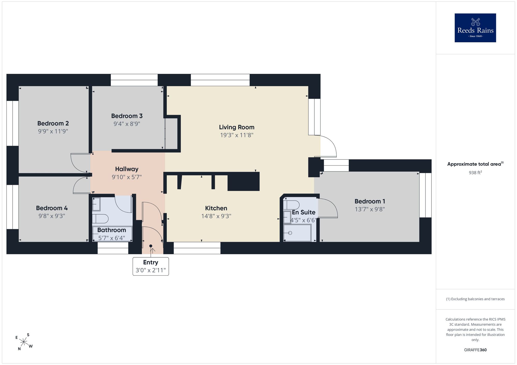 Floorplan of 4 bedroom Detached Bungalow for sale, Singledge Lane, Whitfield, Kent, CT16
