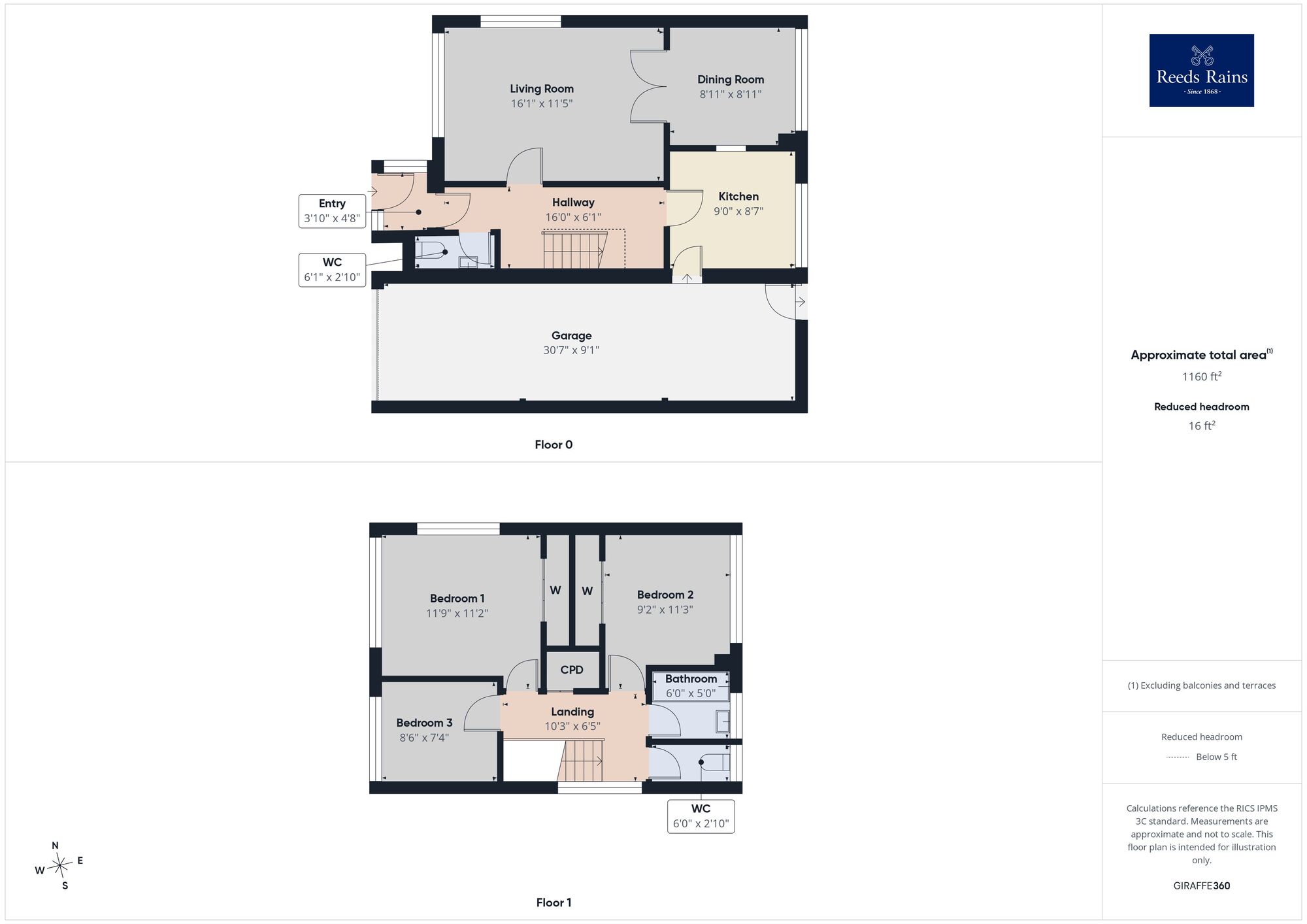 Floorplan of 3 bedroom Detached House for sale, Beech Close, Folkestone, Kent, CT19