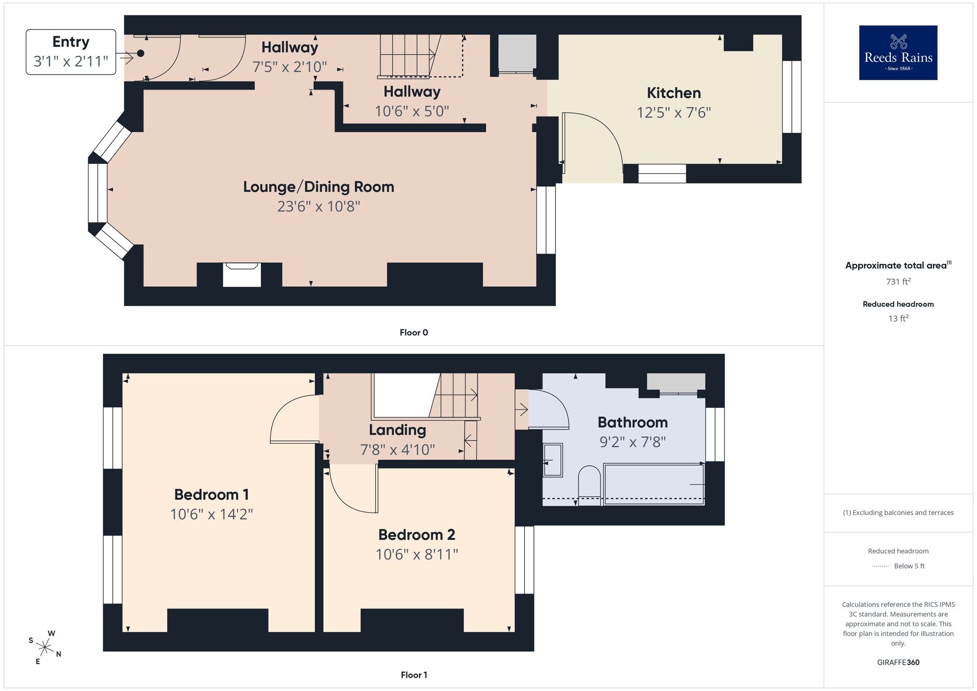 Floorplan of 2 bedroom Mid Terrace House for sale, Cheriton High Street, Folkestone, Kent, CT19