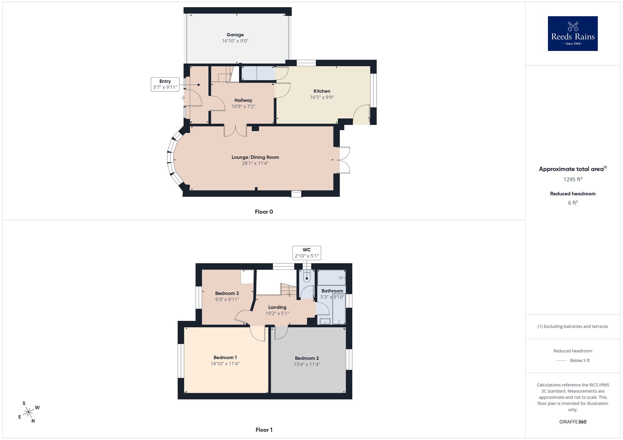 Floorplan of 3 bedroom Detached House for sale, Dover Road, Folkestone, Kent, CT19