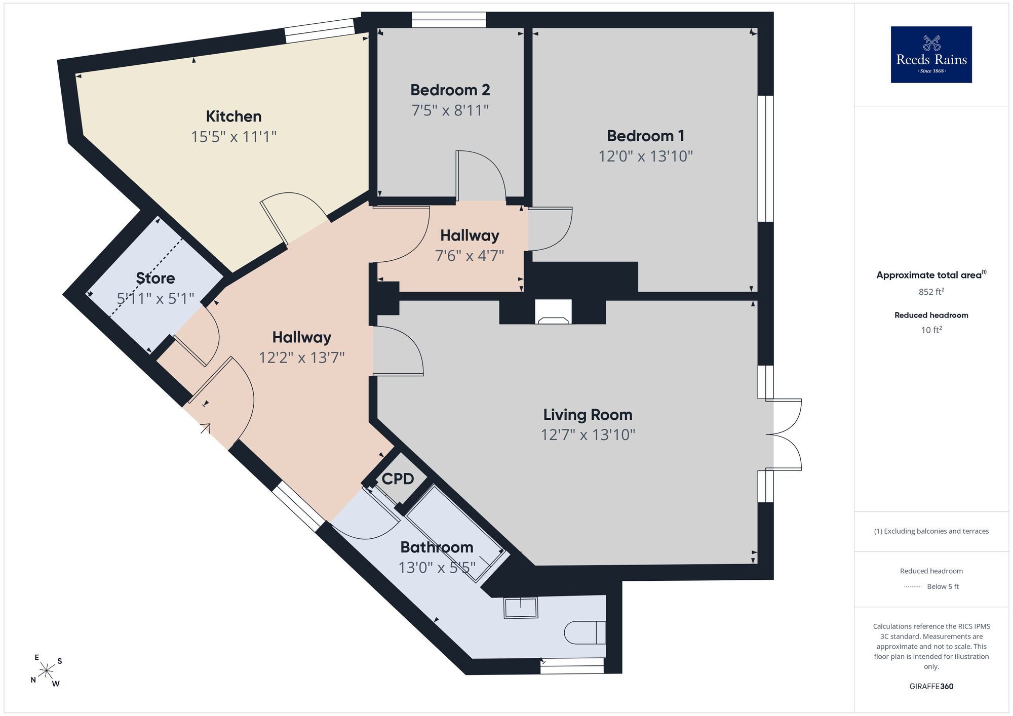 Floorplan of 2 bedroom Flat for sale, Church Street, Folkestone, Kent, CT20
