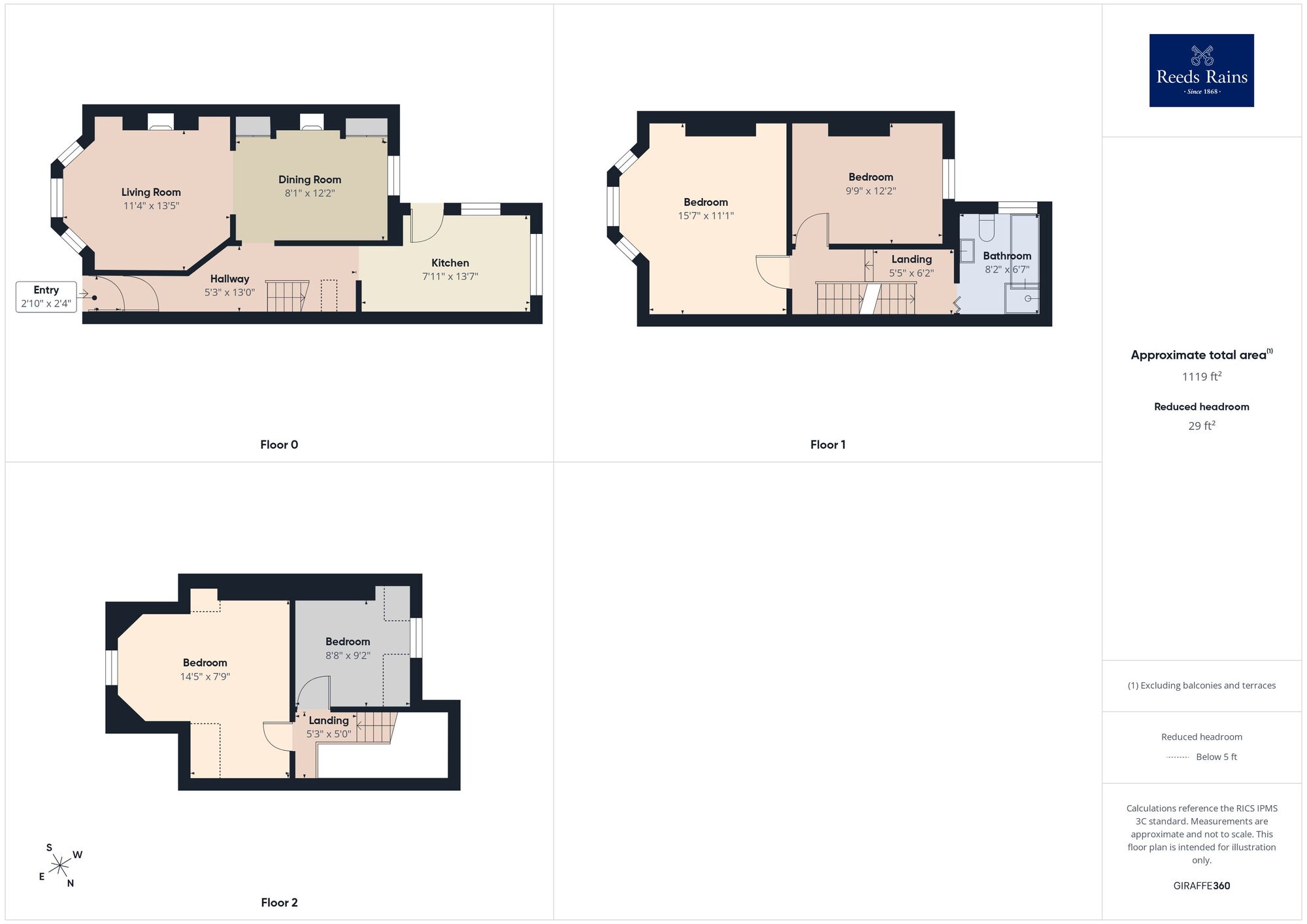 Floorplan of 4 bedroom Mid Terrace House for sale, Linden Crescent, Folkestone, Kent, CT19