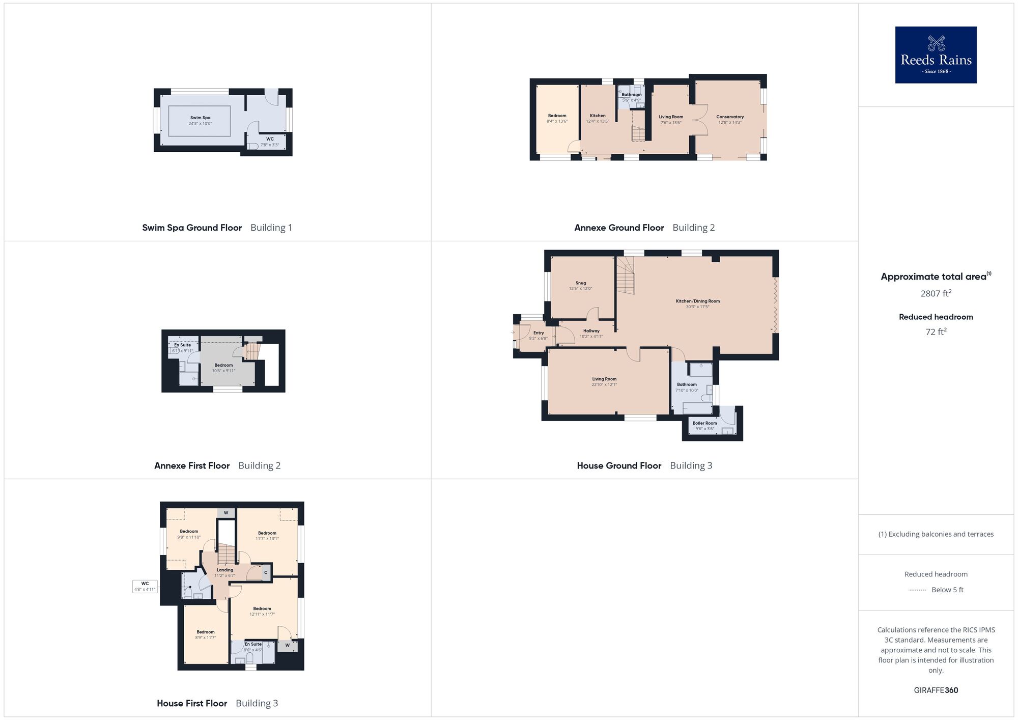 Floorplan of 6 bedroom Detached House for sale, Capel Street, Capel-le-Ferne, Kent, CT18