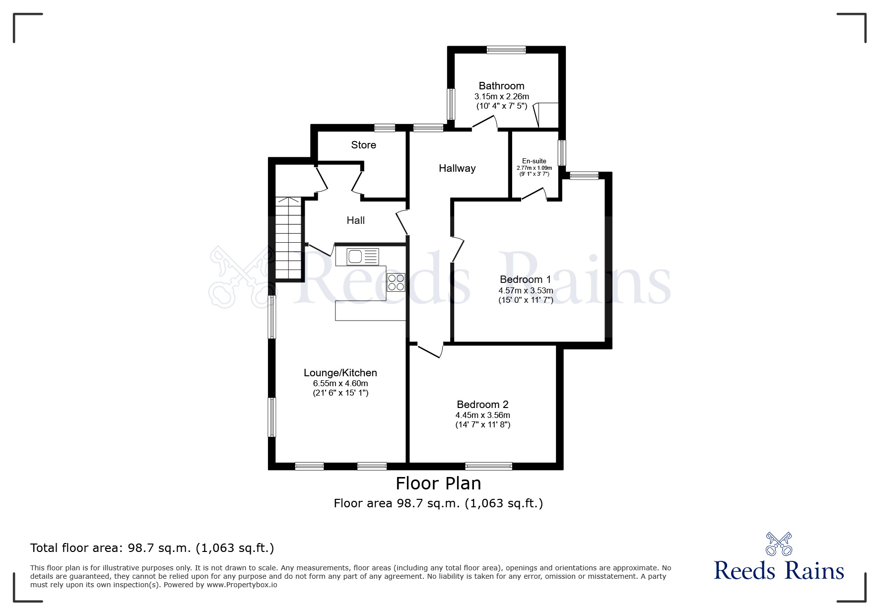 Floorplan of 2 bedroom Flat for sale, High Street, Garstang, Lancashire, PR3