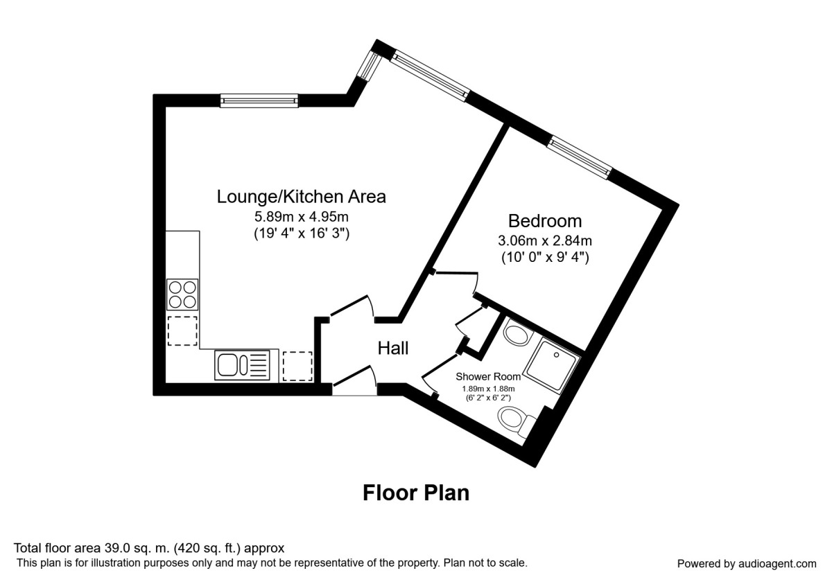 Floorplan of 1 bedroom  Flat to rent, Nightingale Way, Catterall, Preston, PR3