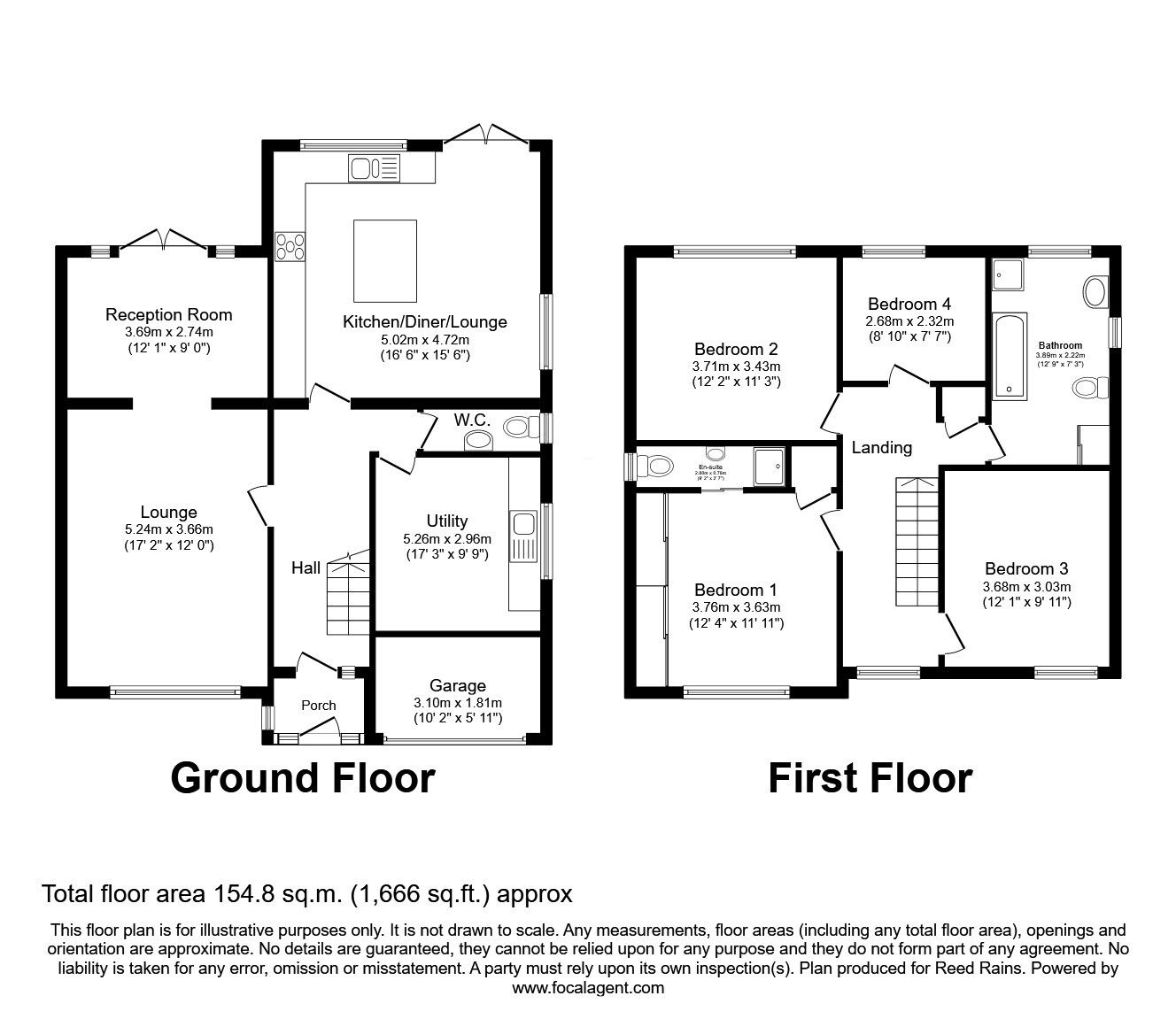 Floorplan of 4 bedroom Detached House for sale, Dimples Lane, Garstang, Preston, PR3