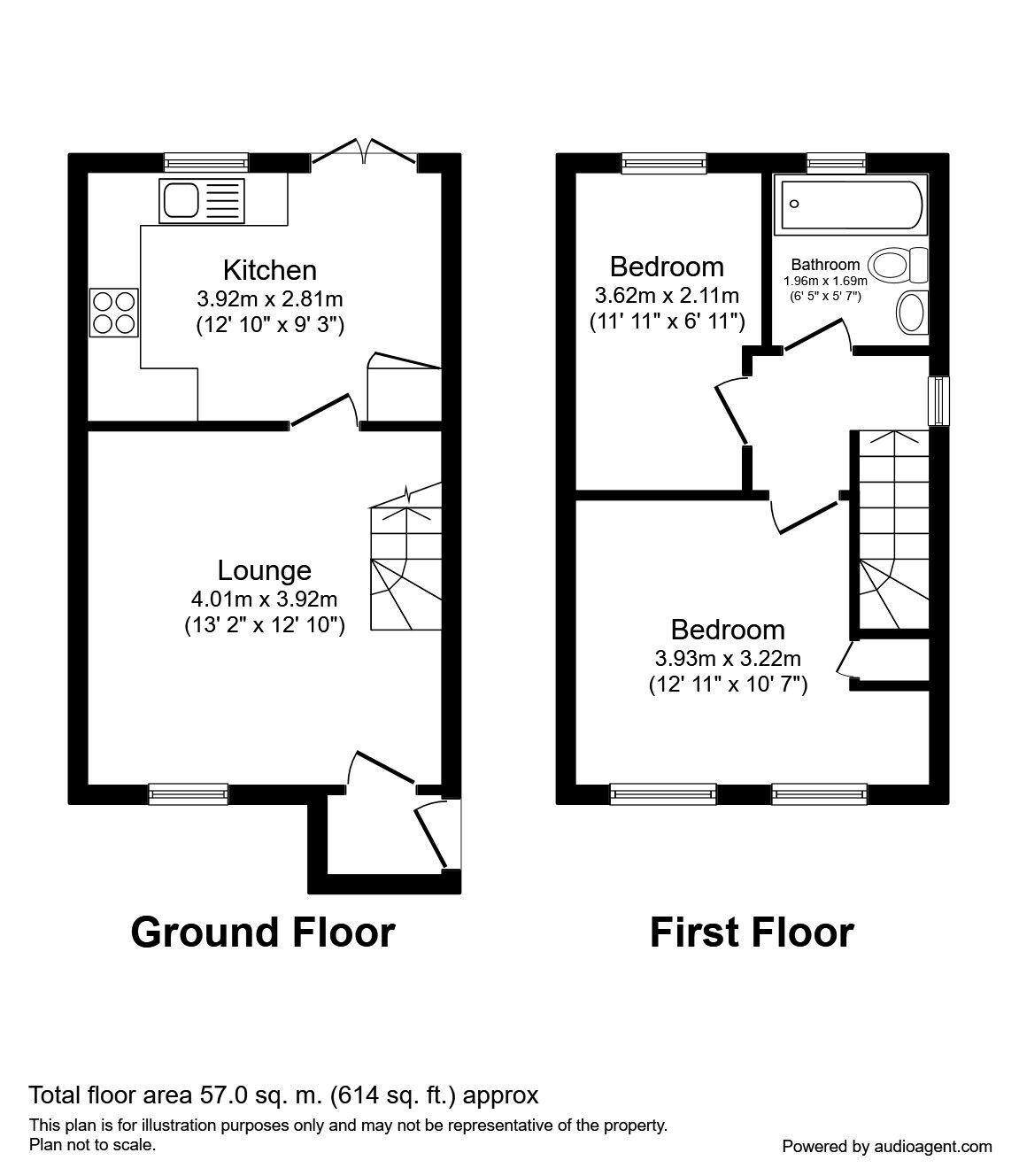 Floorplan of 2 bedroom Semi Detached House to rent, Gregory Meadow, Garstang, Preston, PR3
