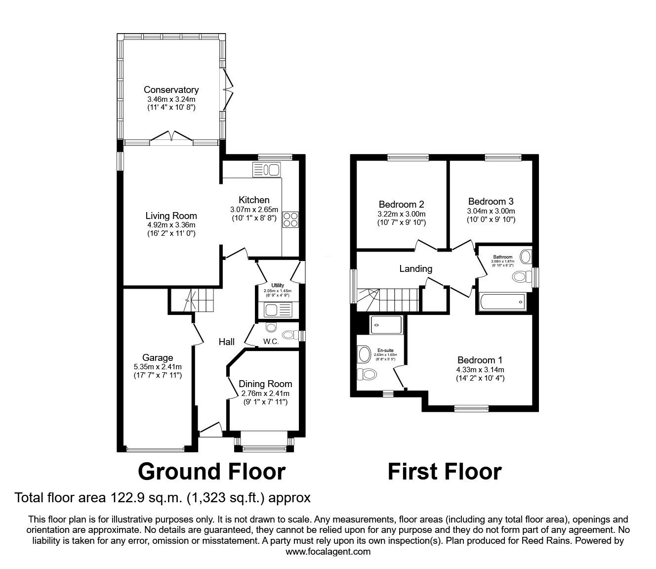 Floorplan of 3 bedroom Detached House for sale, Pincroft Close, Catterall, Preston, PR3