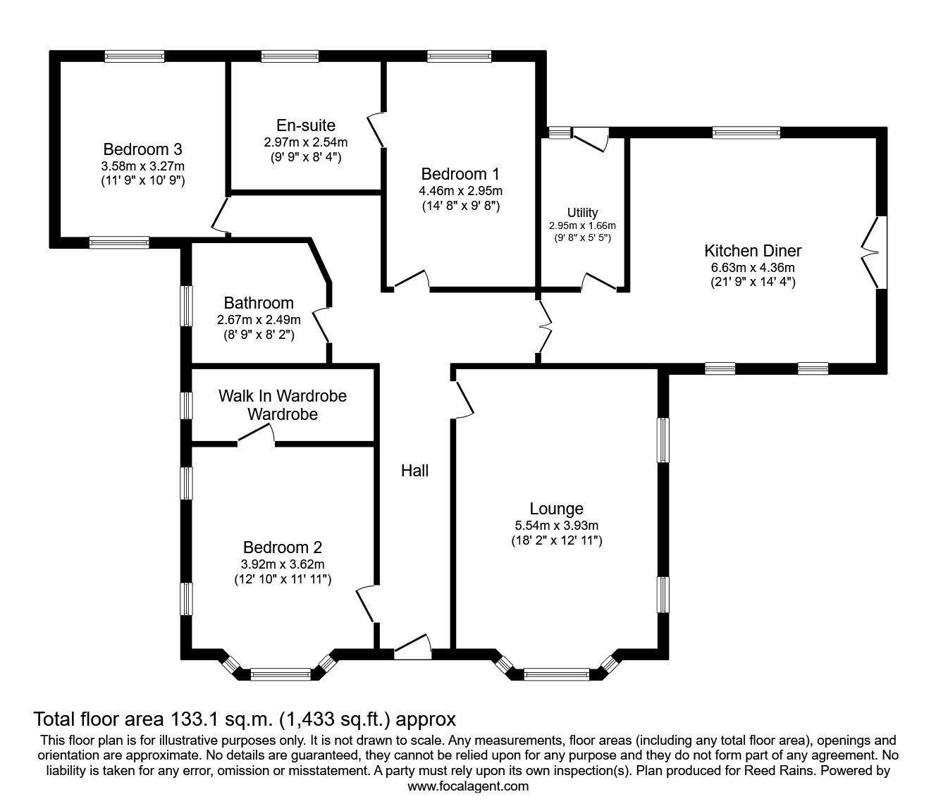 Floorplan of 3 bedroom Detached Bungalow to rent, Gubberford Lane, Scorton, Preston, PR3