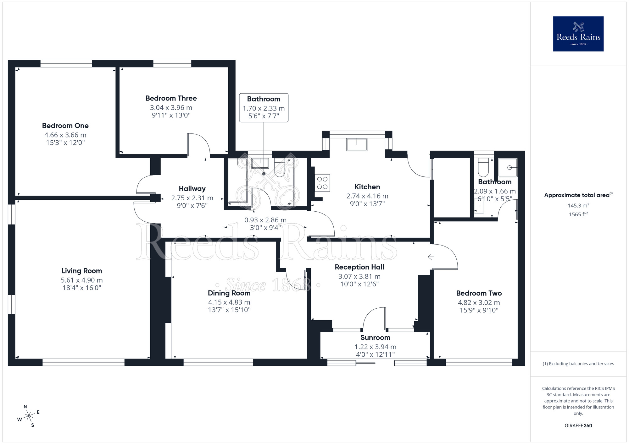 Floorplan of 3 bedroom Detached Bungalow for sale, Church Lane, Whitechapel, Lancashire, PR3
