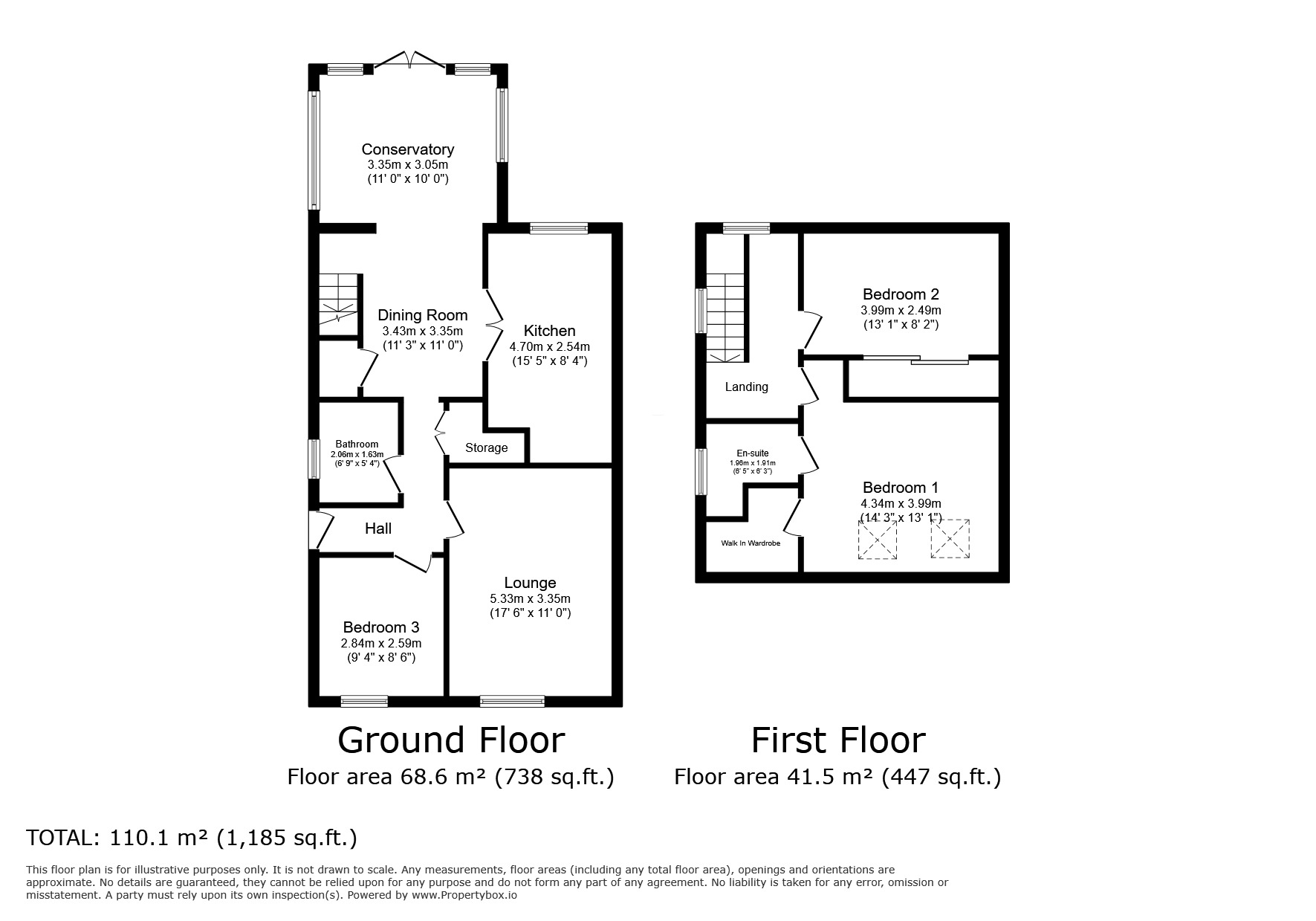 Floorplan of 3 bedroom Semi Detached Bungalow for sale, Windsor Road, Garstang, Lancashire, PR3
