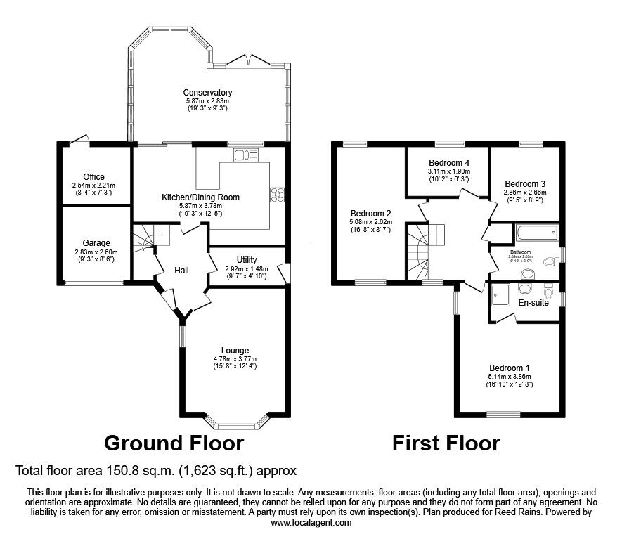 Floorplan of 4 bedroom Detached House for sale, Woburn Way, Claughton-on-Brock, Lancashire, PR3