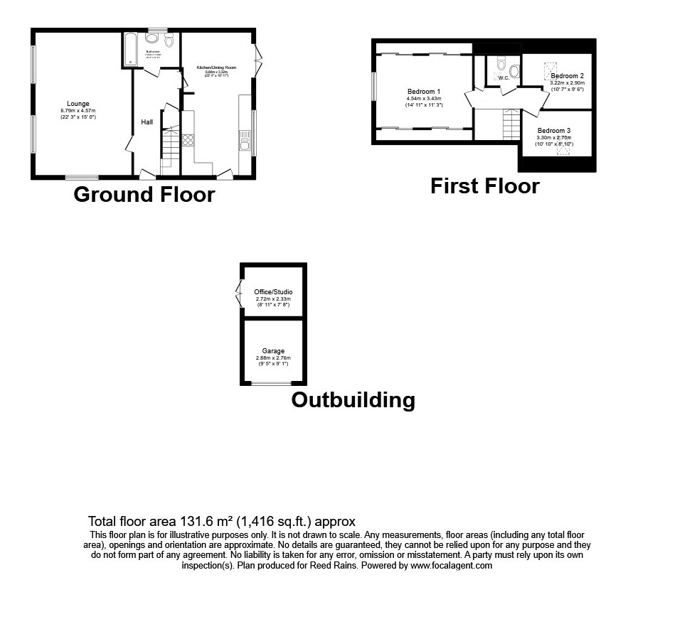 Floorplan of 3 bedroom Detached House for sale, Winder Lane, Forton, Lancashire, PR3