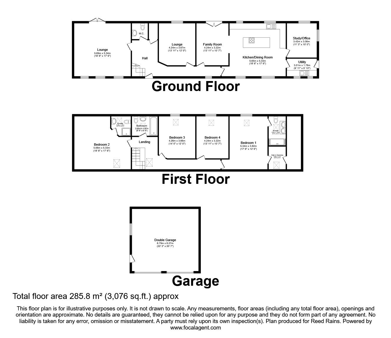 Floorplan of 4 bedroom Detached House for sale, St. Michaels Road, Bilsborrow, Lancashire, PR3