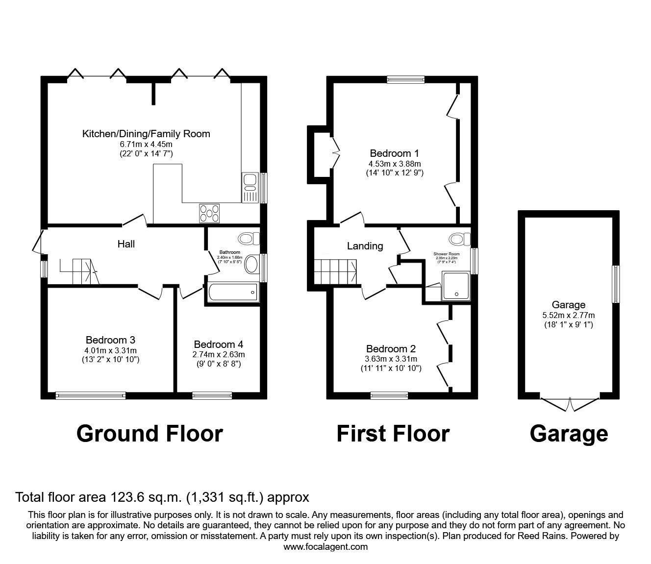 Floorplan of 4 bedroom Detached House for sale, Lunesdale Drive, Forton, Lancashire, PR3