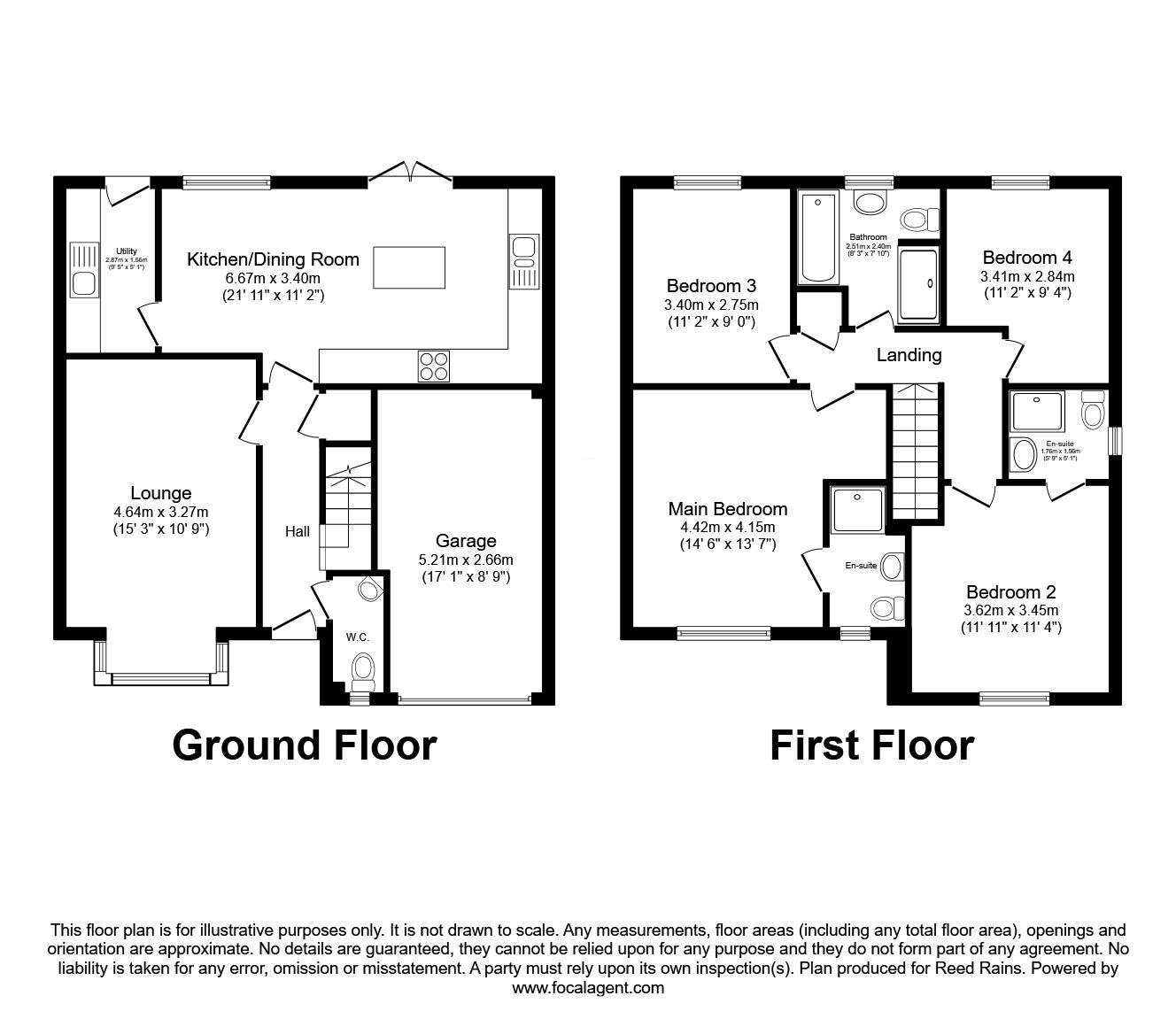Floorplan of 4 bedroom Detached House for sale, Sunnydale Gardens, Little Eccleston, Lancashire, PR3