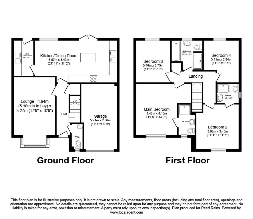 Floorplan of 4 bedroom Detached House for sale, Sunnydale Gardens, Little Eccleston, Lancashire, PR3