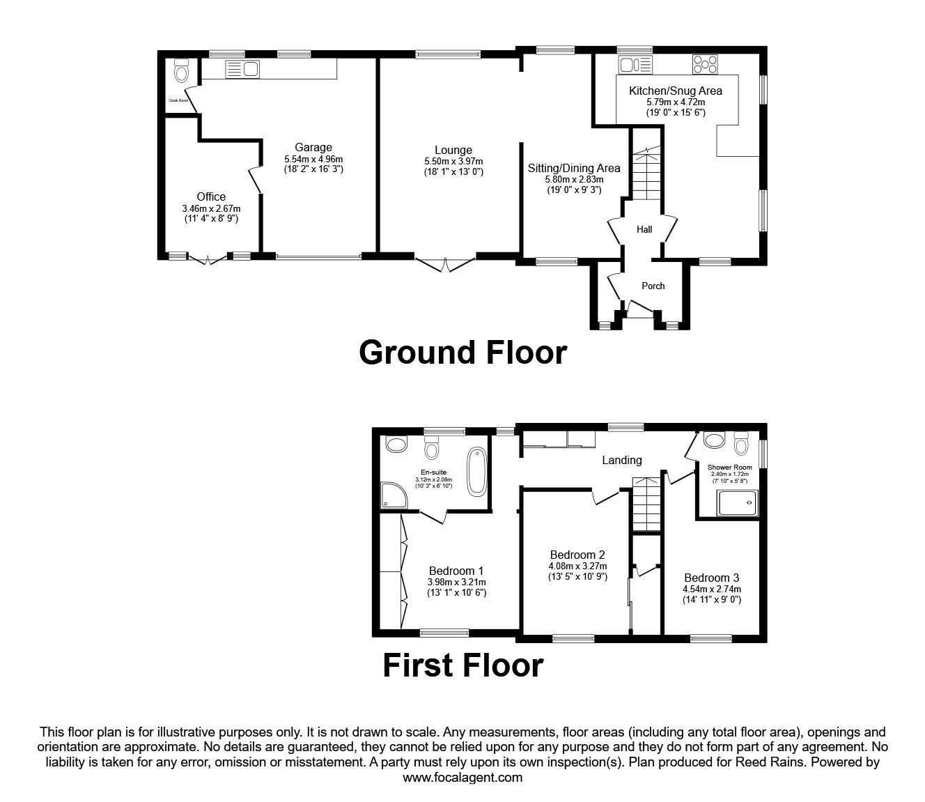 Floorplan of 3 bedroom Detached House for sale, Sandside, Cockerham, Lancashire, LA2