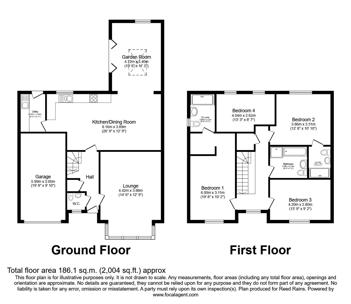 Floorplan of 4 bedroom Detached House for sale, Willbrook Close, Grimsargh, Lancashire, PR2