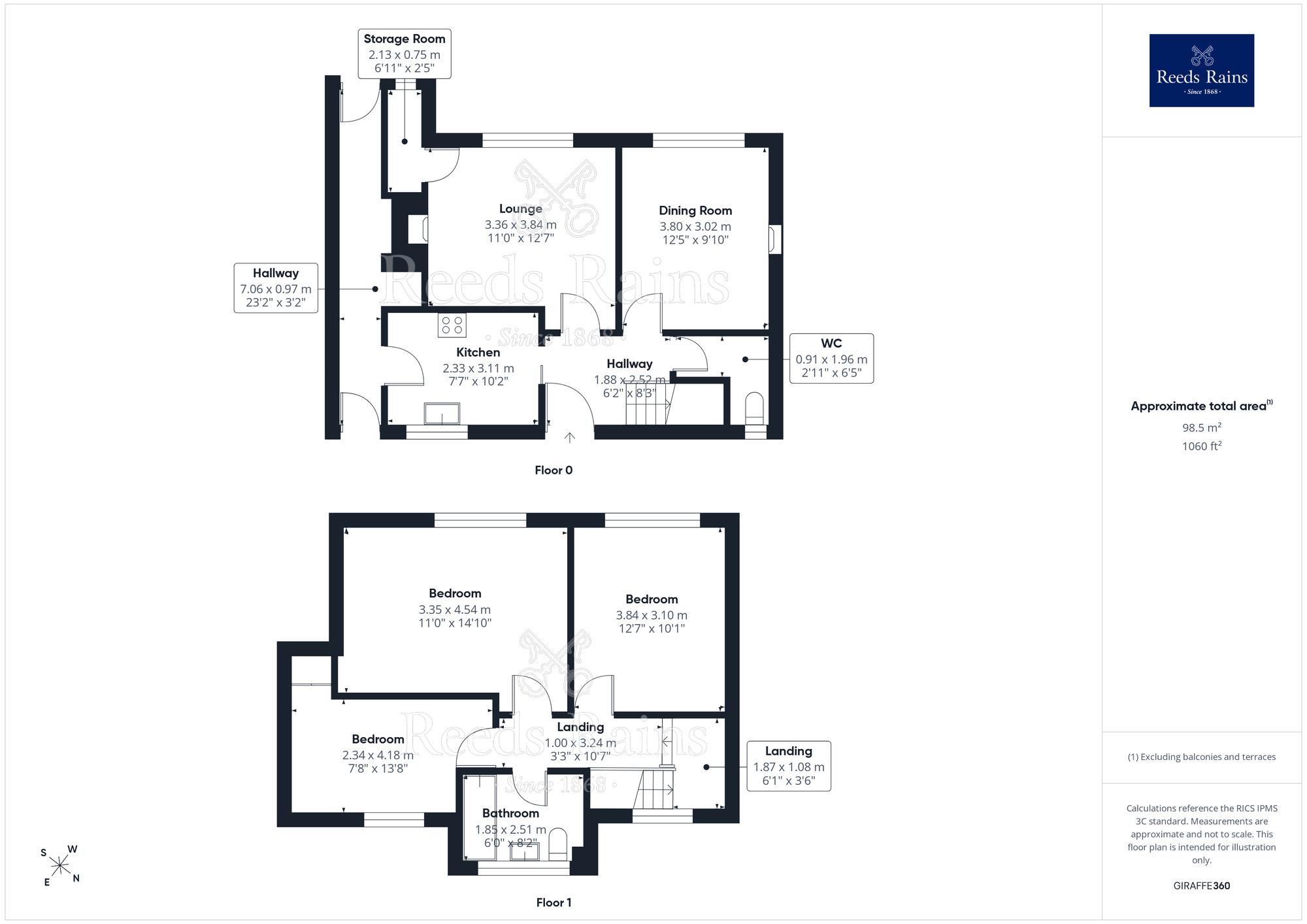 Floorplan of 3 bedroom Mid Terrace House for sale, Brock Mill Lane, Preston, Lancashire, PR3