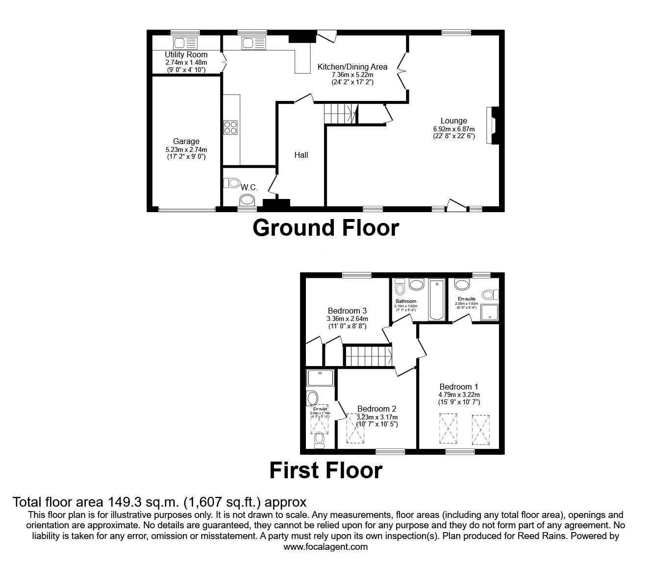 Floorplan of 3 bedroom Semi Detached House for sale, Garstang Road, Cockerham, Lancashire, LA2
