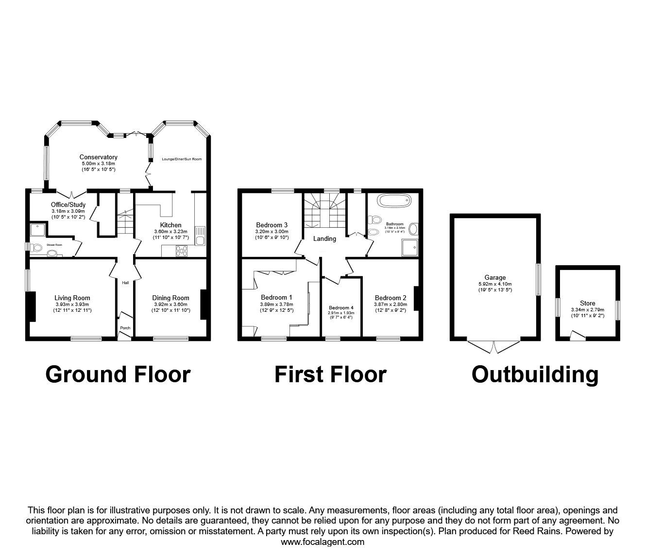 Floorplan of 4 bedroom Detached House for sale, Garstang Road, Bowgreave, Lancashire, PR3