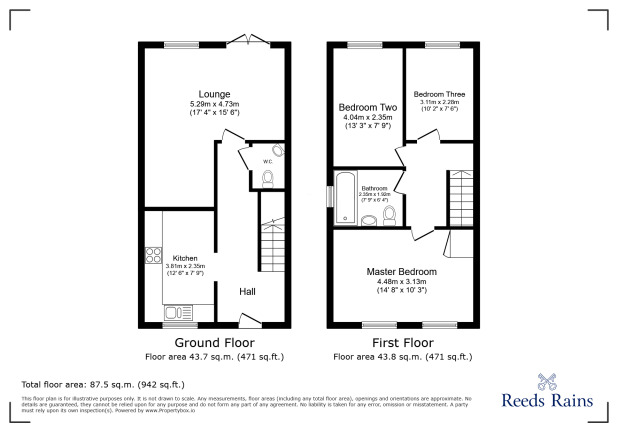 Floorplan of 3 bedroom End Terrace House for sale, Tarngate Mews, Great Eccleston, Lancashire, PR3