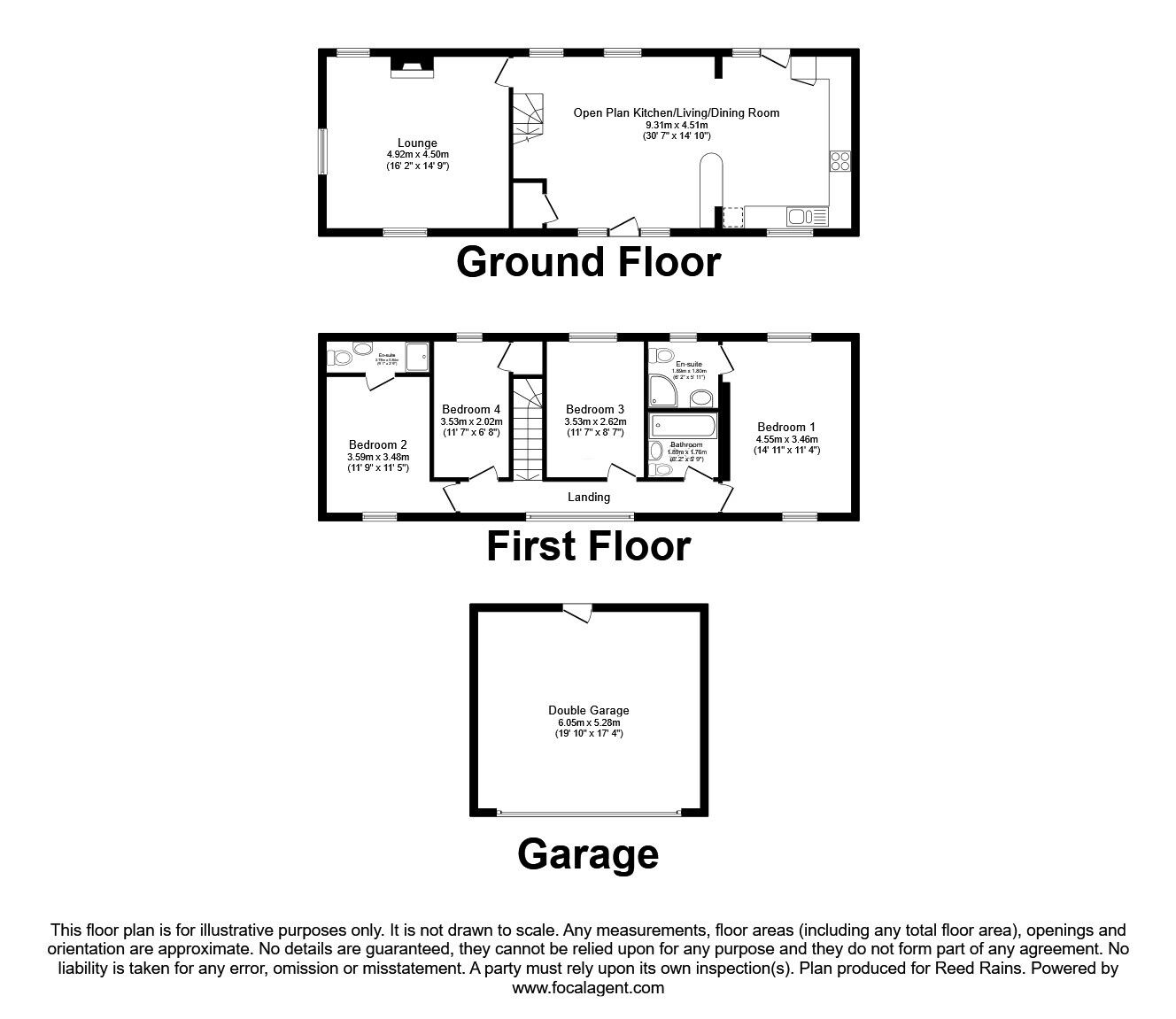 Floorplan of 4 bedroom Detached House for sale, Roe Barns, Catterall Lane, Lancashire, PR3