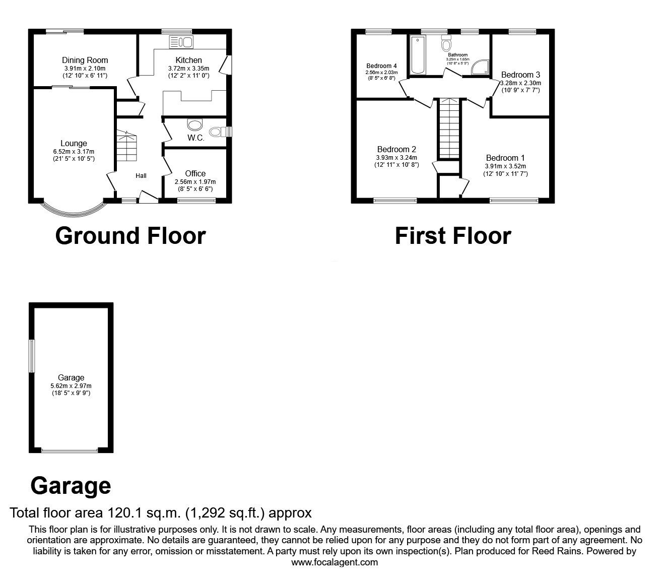 Floorplan of 4 bedroom Detached House for sale, Ripon Close, Great Eccleston, Lancashire, PR3