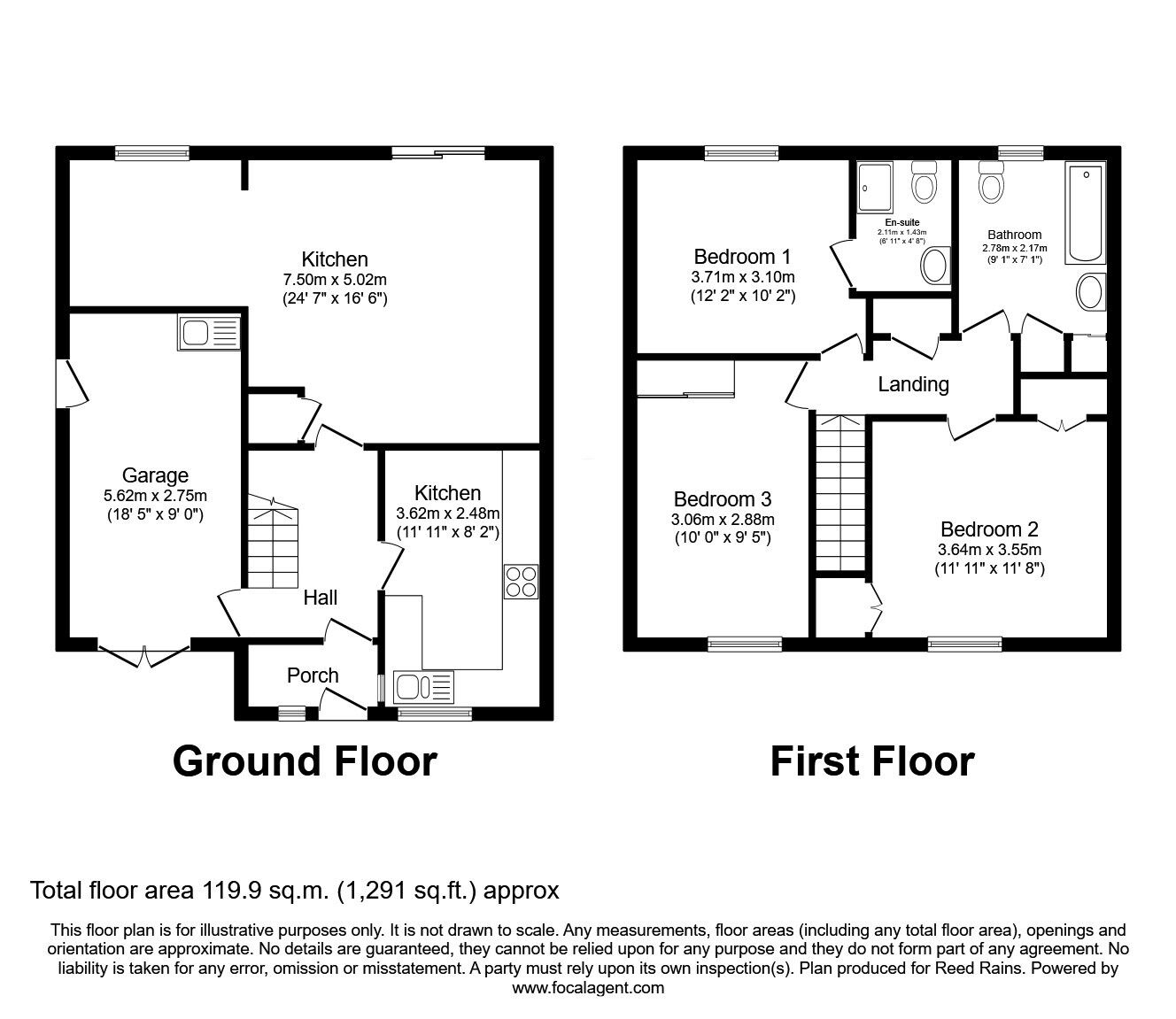 Floorplan of 3 bedroom Detached House for sale, Windsor Gardens, Garstang, Lancashire, PR3