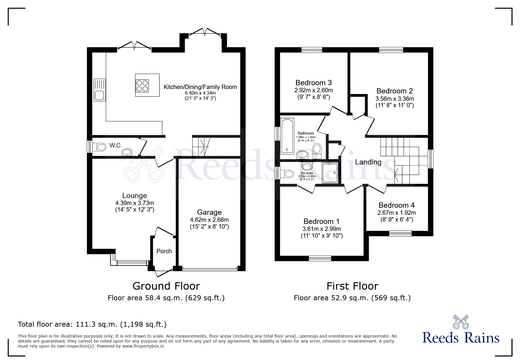Floorplan of 4 bedroom Detached House for sale, Lapwing Close, Claughton-on-Brock, Lancashire, PR3