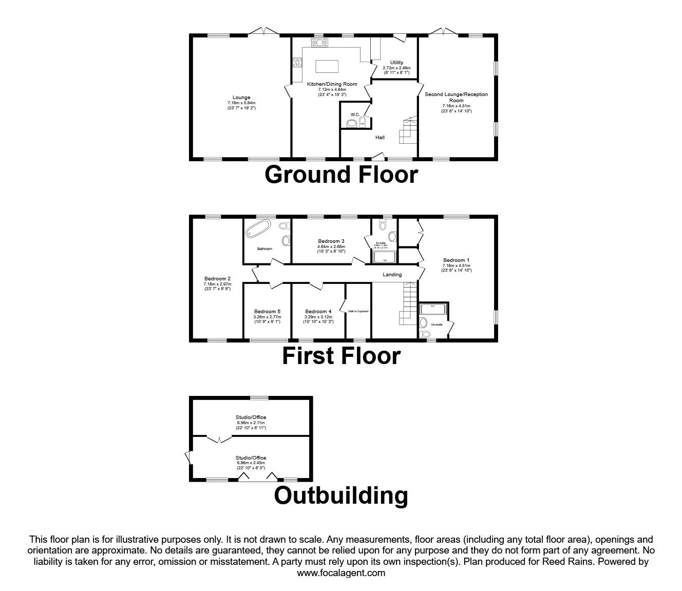 Floorplan of 5 bedroom Detached House for sale, Bowers Lane, Nateby, Lancashire, PR3
