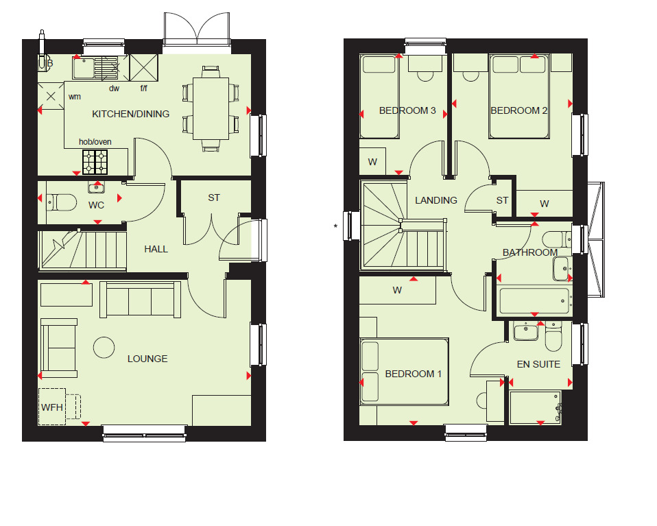 Floorplan of 3 bedroom  House for sale, Teasel Close, Whittingham, Lancashire, PR3