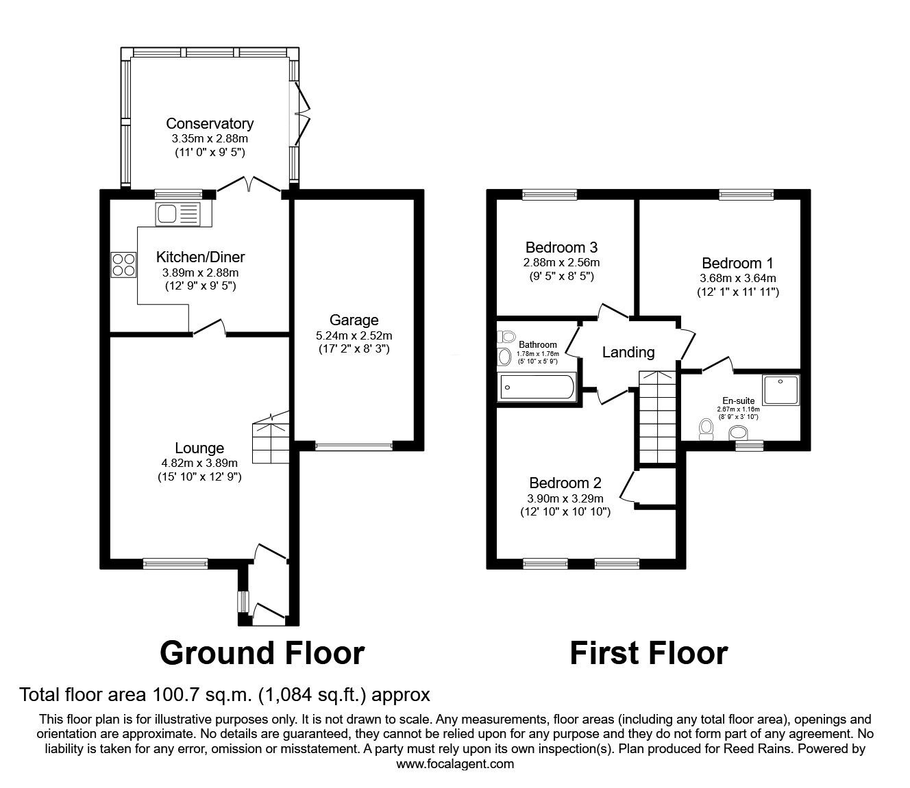 Floorplan of 3 bedroom Mid Terrace House for sale, Windsor Road, Garstang, Lancashire, PR3