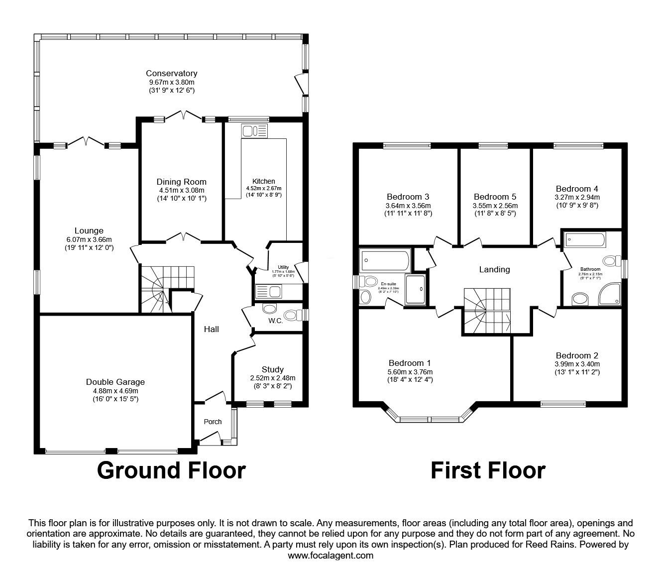 Floorplan of 5 bedroom Detached House for sale, Carr Holme Gardens, Cabus, Lancashire, PR3