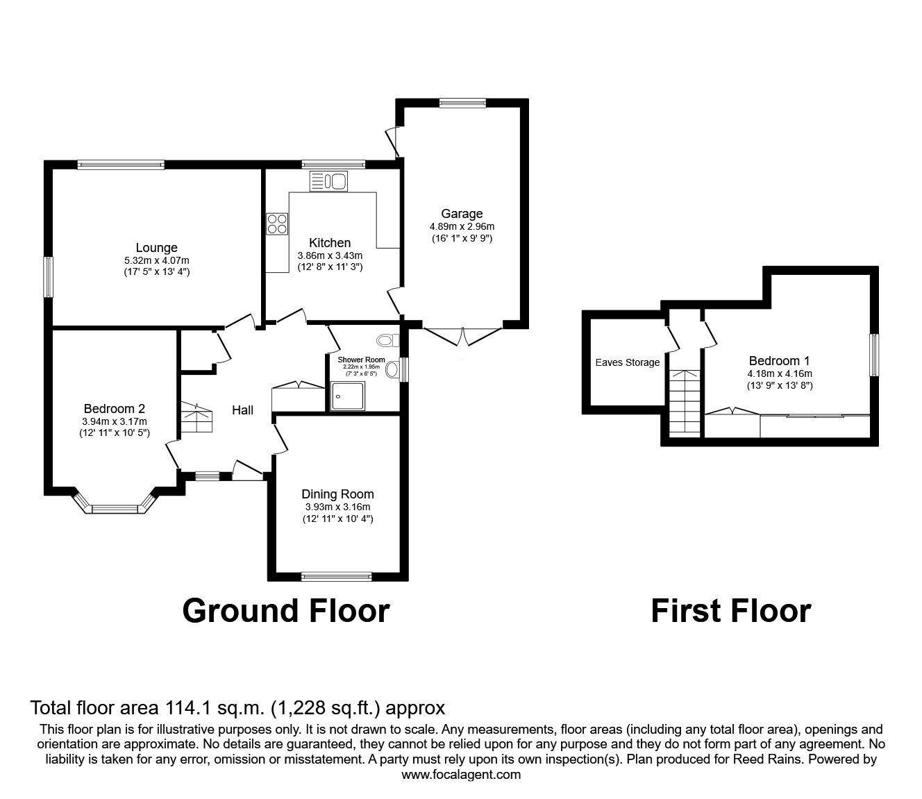 Floorplan of 3 bedroom Detached Bungalow for sale, Hawthorne Avenue, Garstang, Lancashire, PR3