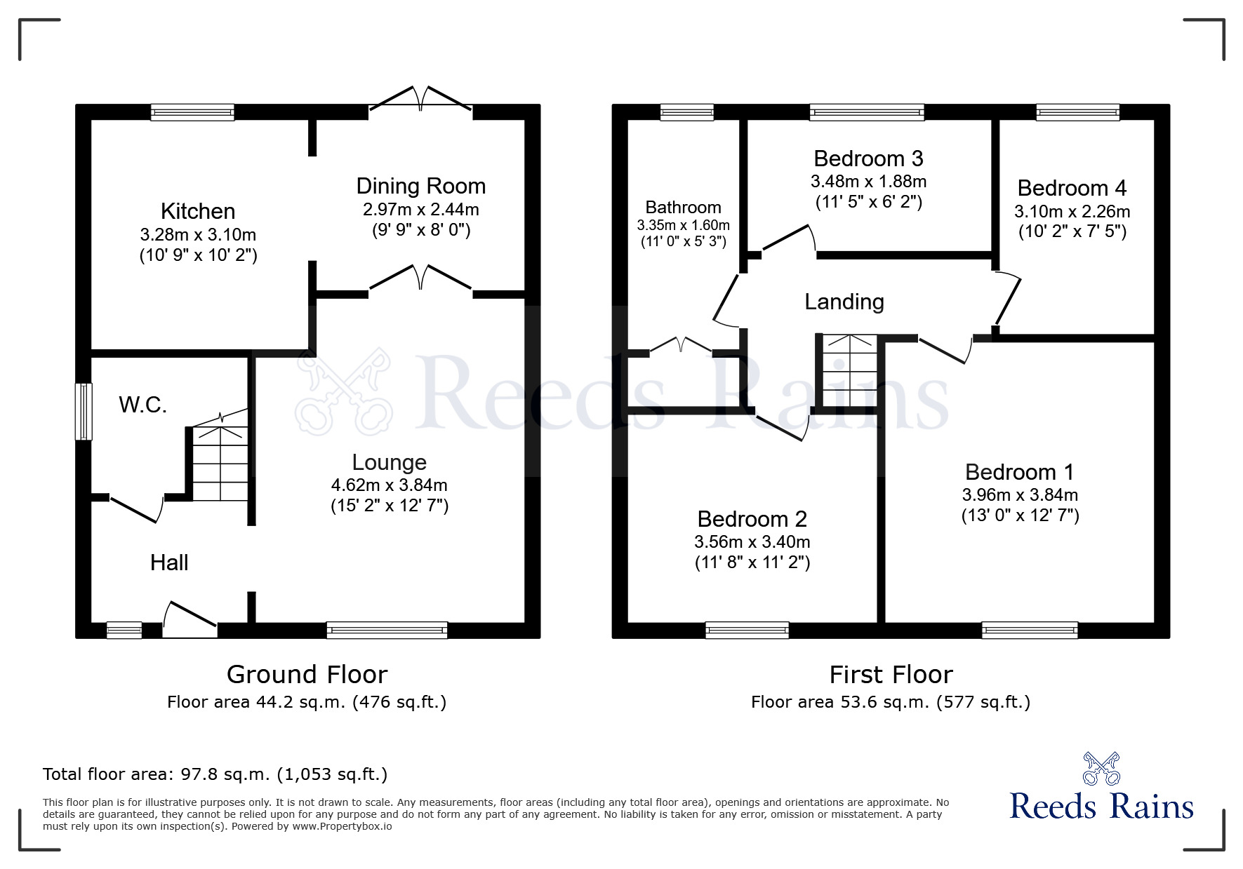 Floorplan of 4 bedroom Mid Terrace House to rent, Roseacre Road, Elswick, Lancashire, PR4
