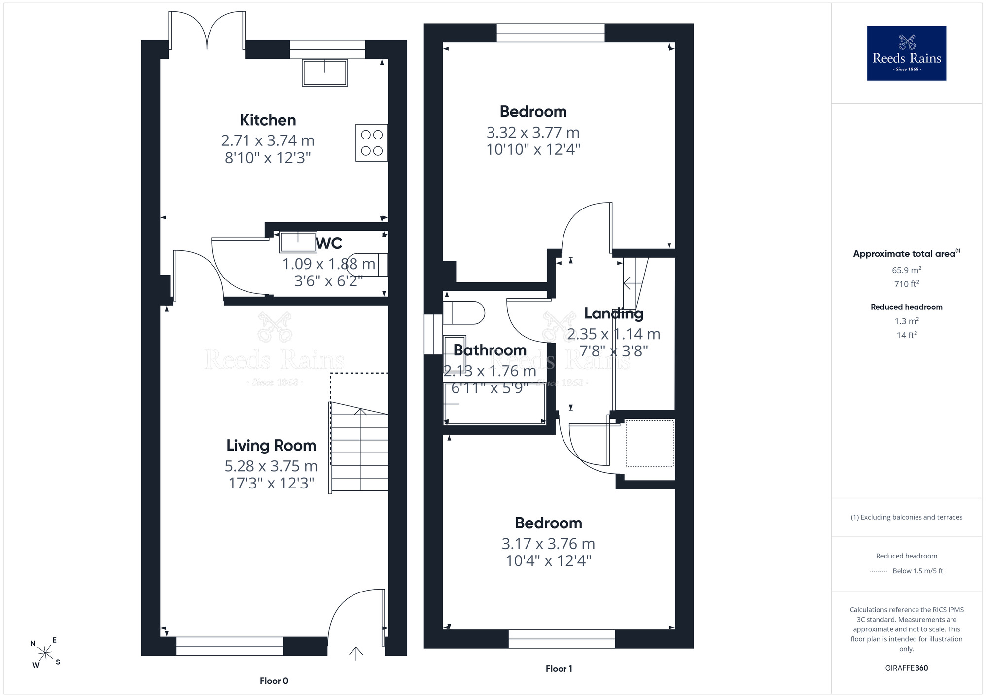 Floorplan of 2 bedroom House for sale, Lapwing Close, Claughton-on-Brock, Lancashire, PR3