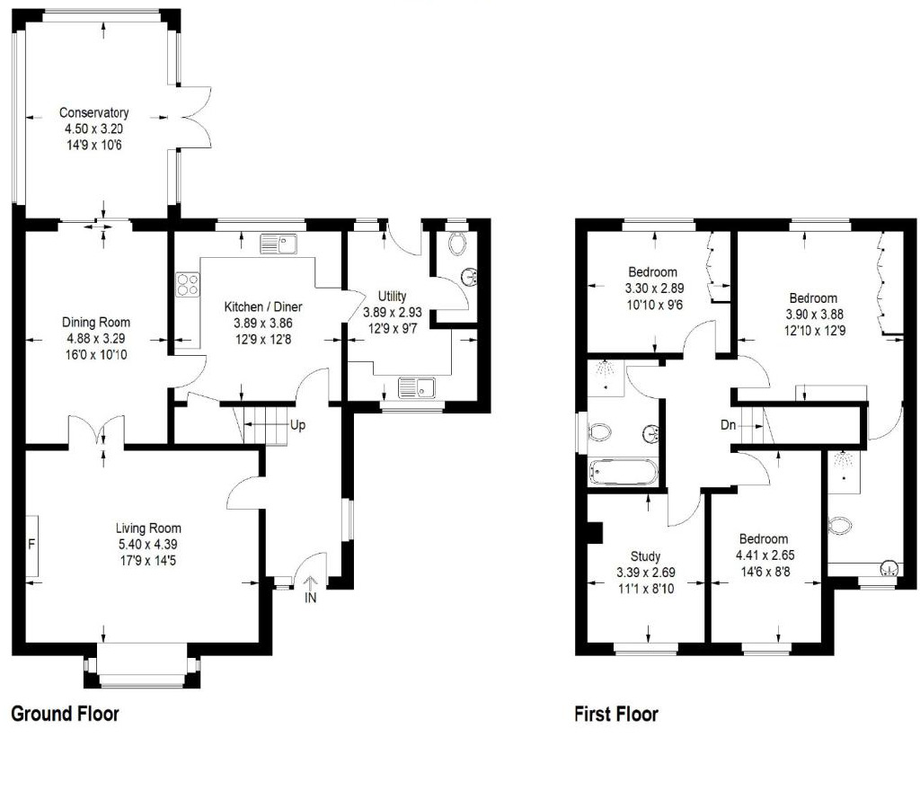 Floorplan of 4 bedroom Detached House for sale, Fernleigh Close, Garstang, Lancashire, PR3