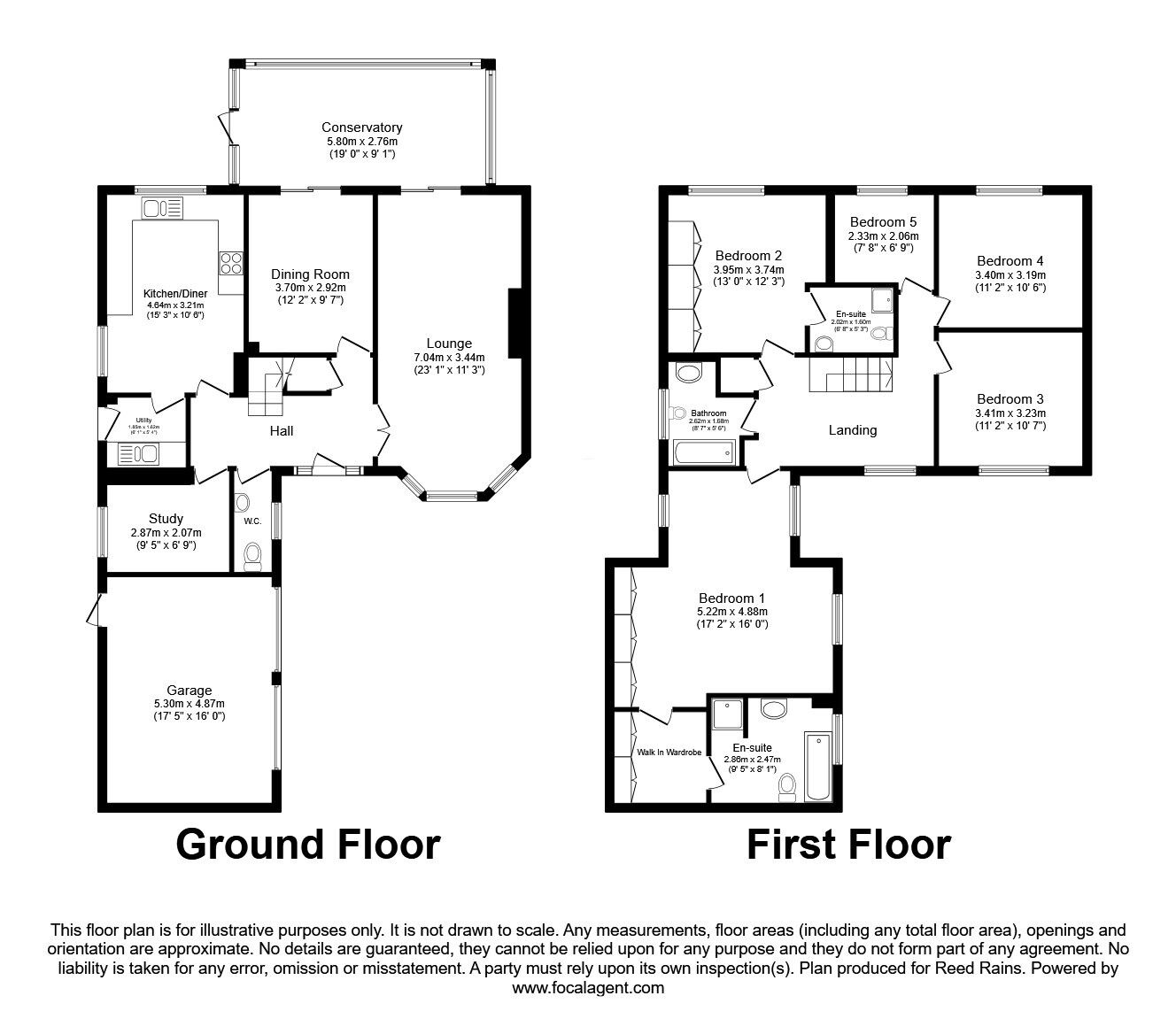 Floorplan of 5 bedroom Detached House for sale, Ashfield Rise, Claughton-on-Brock, Lancashire, PR3