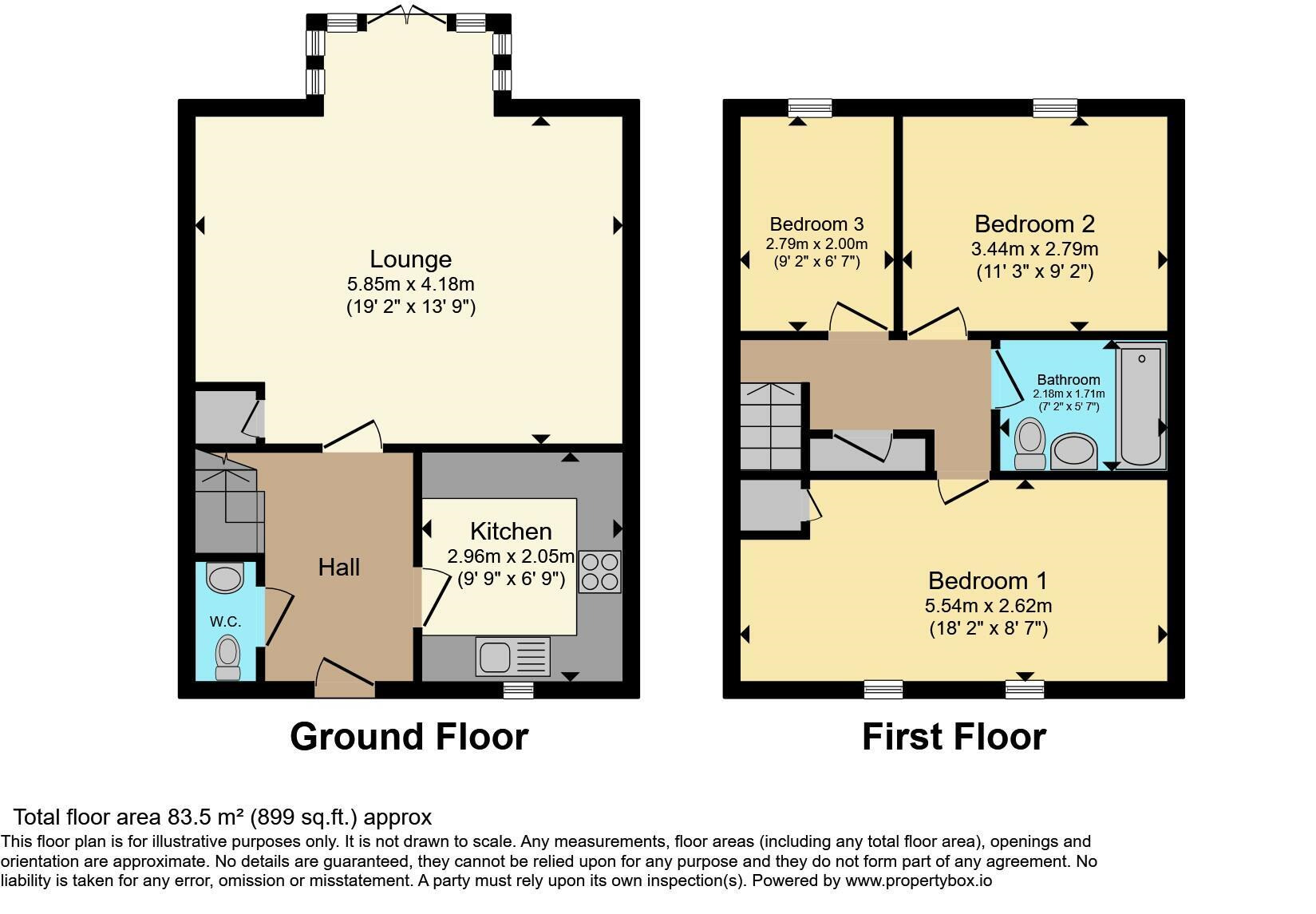 Floorplan of 3 bedroom Mid Terrace House for sale, Crompton Close, Garstang, Lancashire, PR3