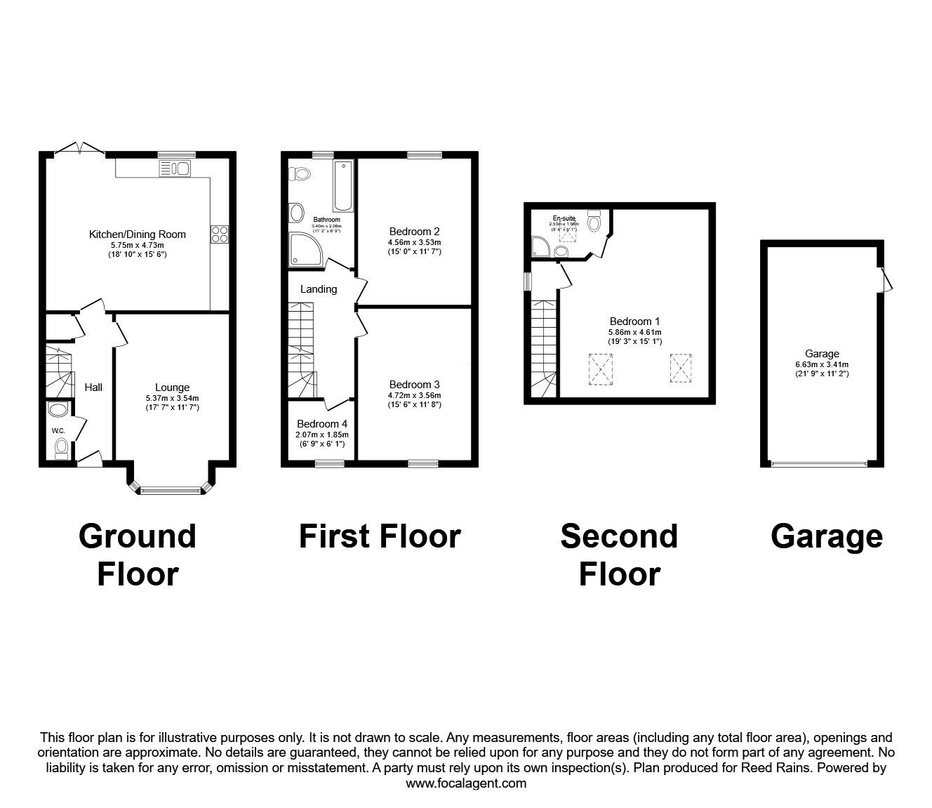 Floorplan of 4 bedroom Semi Detached House for sale, Westfield Court, Catterall, Lancashire, PR3