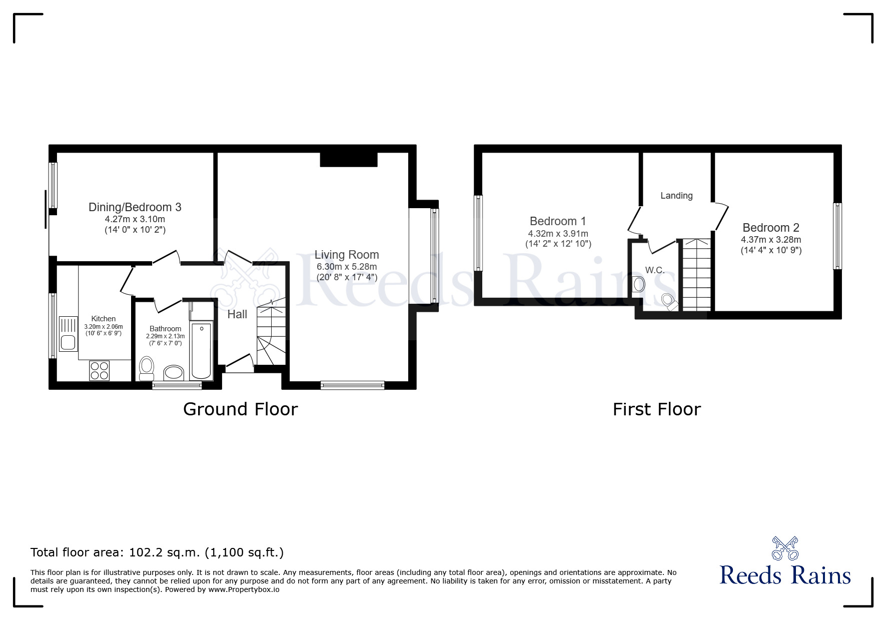 Floorplan of 3 bedroom Detached House for sale, Garstang Road, Catterall, Lancashire, PR3