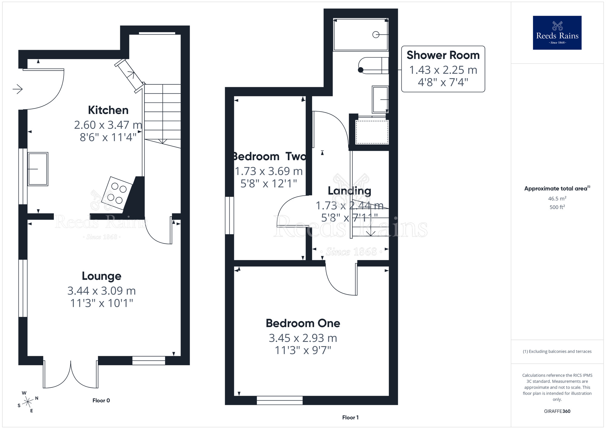 Floorplan of 2 bedroom Property to rent, Market Place, Garstang, Lancashire, PR3