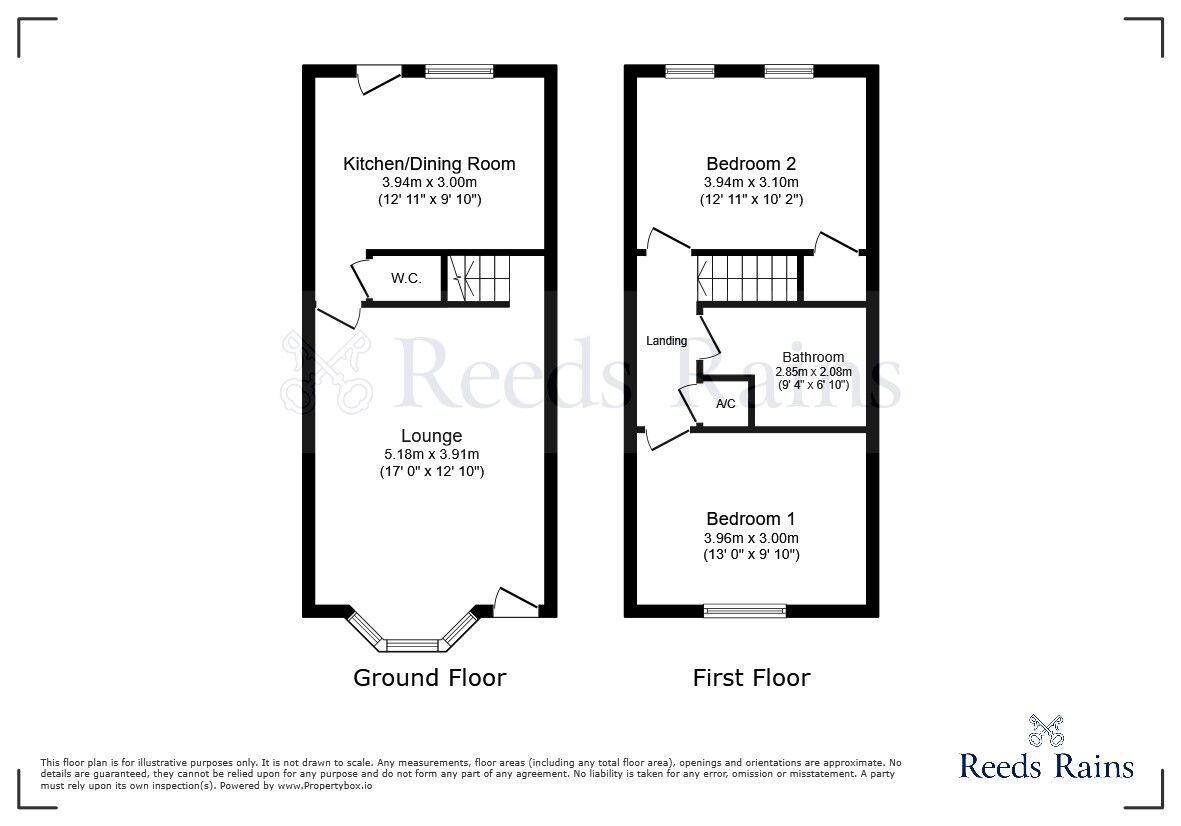 Floorplan of 2 bedroom Mid Terrace House for sale, Lancaster Road, Cabus, Lancashire, PR3