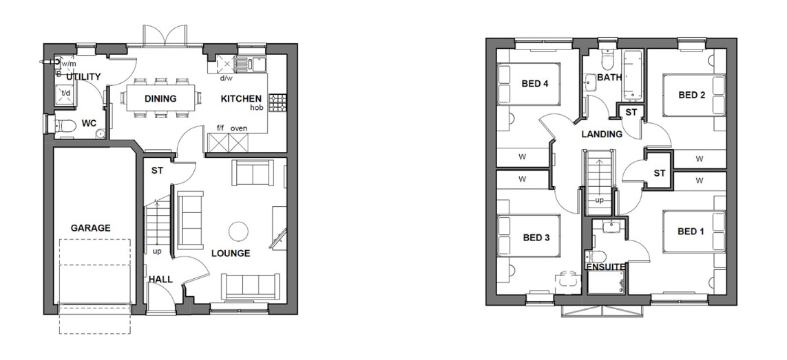 Floorplan of 4 bedroom Detached House for sale, Tansy Road, Whittingham, Lancashire, PR3